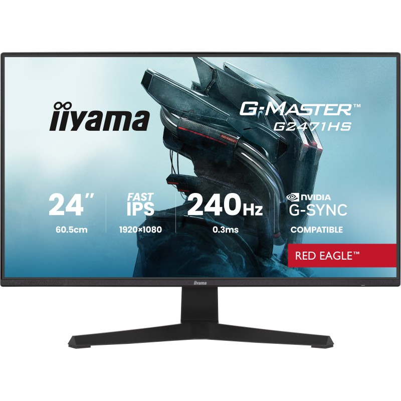 iiyama G-MASTER Red Eagle G2471HS-B1 24 Fast IPS 1920 x 1080 (Full HD) HDMI DisplayPort 240Hz